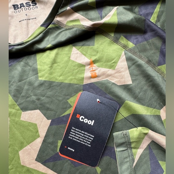 BASS OUTDOOR Men's Athletic Knit Long Sleeve Tee BCool Woodbn Camo Sz S New - Picture 6 of 10
